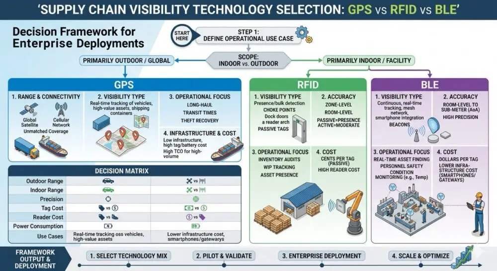 GPS vs RFID vs BLE Decision Framework