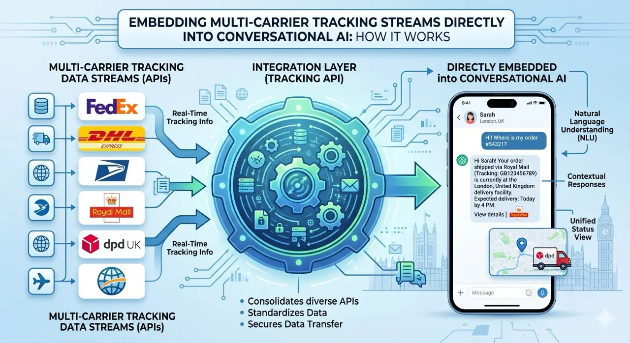 new integration embeds multi-carrier tracking streams directly into conversational AI